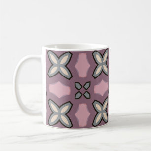Pink and Grey Pattern Design Coffee Mug