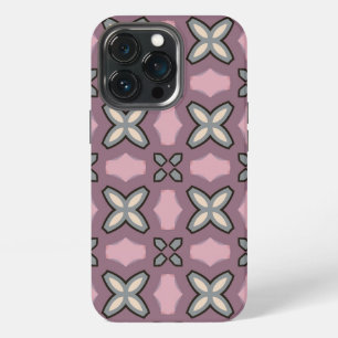 Pink and Grey Pattern Design iPhone 13 Pro Case
