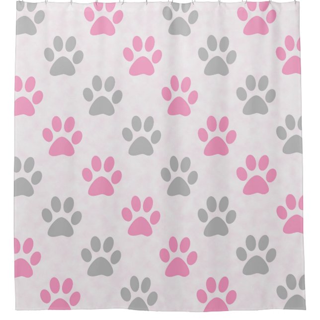 Pink and grey puppy paw prints (Front)