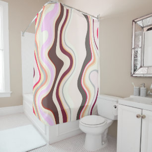 Pink and Grey Wavy Stripes