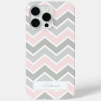 Pink and Grey Zigzag Chevron Pattern