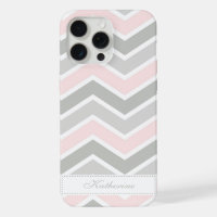 Pink and Grey Zigzag Chevron Pattern