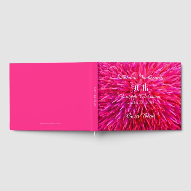 Pink and Hot Pink Birthday Party Memory/Guest Book (Full)