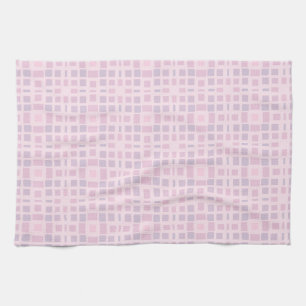 Pink and Lavender Mosaic Pattern Kitchen Towel
