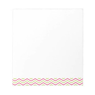 Pink and Lime Chevron Notepad