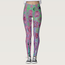 Pink and Lime Green Groovy Abstract Atomic Waves