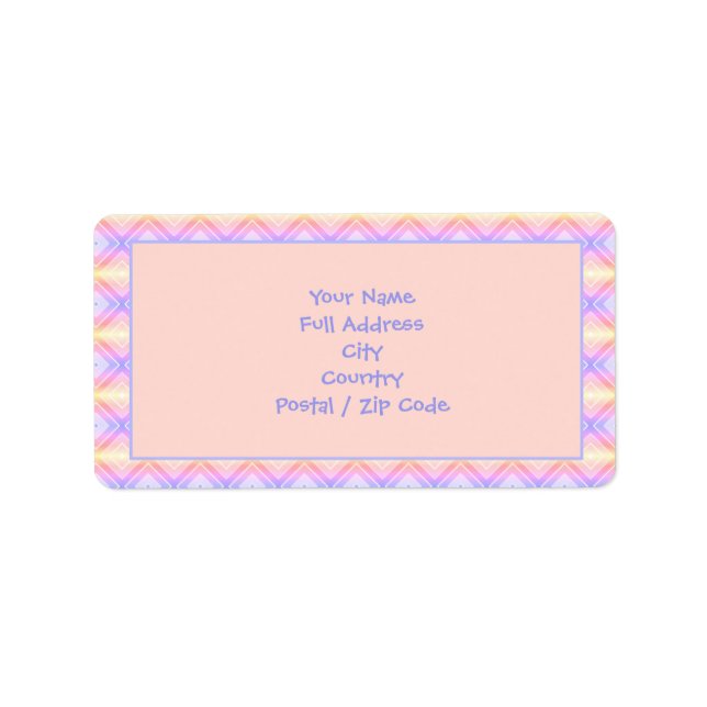 Pink and Mauve Large Return Address Labels (Front)