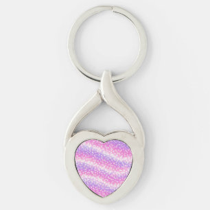 Pink And Mauve Sequins Bling Keychain