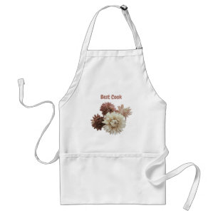 pink and mauve straw flowers standard apron