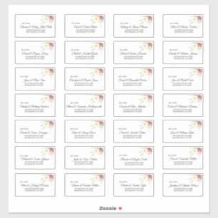 Pink and Mauve Vintage Floral Guest Address Labels