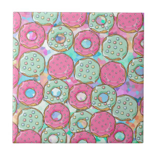 PINK AND MINT COOKIES DONUT SPRINKLE CRUSH TILE