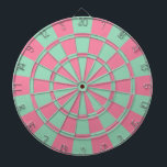 Pink And Mint Dartboard<br><div class="desc">Pink And Mint Dart Board</div>