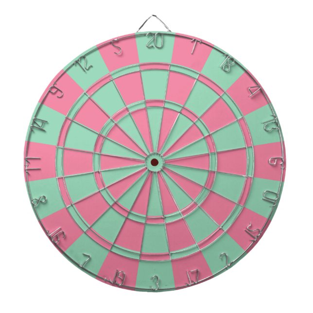 Pink And Mint Dartboard (Front)