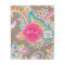 Pink and Mocha Boho Paisley Monogrammed