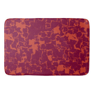 pink and orange abstract bath towel set mat
