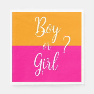 Pink and Orange Boy or Girl  Napkin