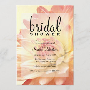 Pink and Orange Bridal Shower Invitation