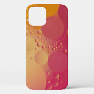 Pink and orange bubble digital iPhone 12 case