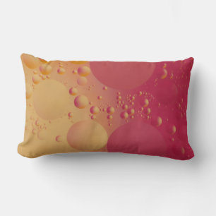 Pink and orange bubble digital lumbar pillow