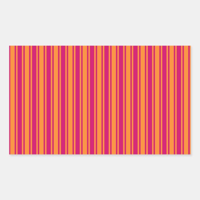 Pink and orange candy stripes sticker (Front)