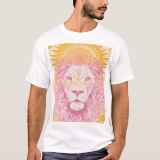 Pink and Orange Celestial Lion T-Shirt