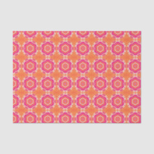 Pink and Orange Geometric Pattern Tissue Paper