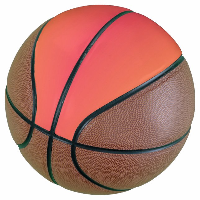 Pink and orange gradient basketball (Angled)