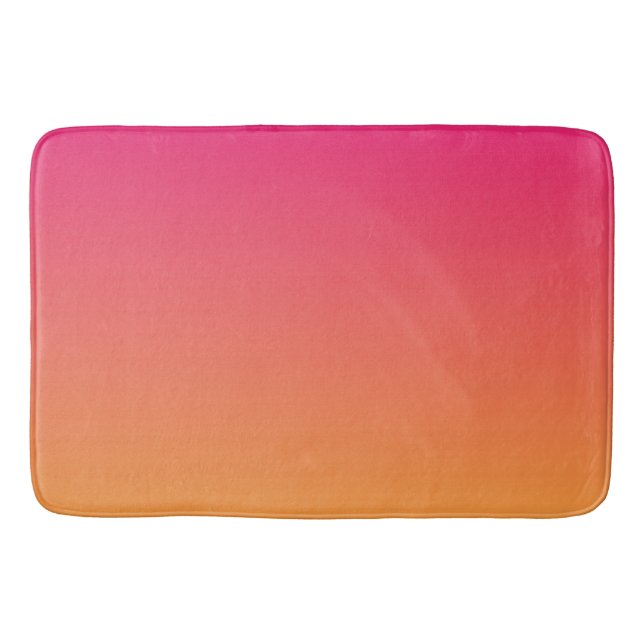Pink and orange gradient bath mat (Front)