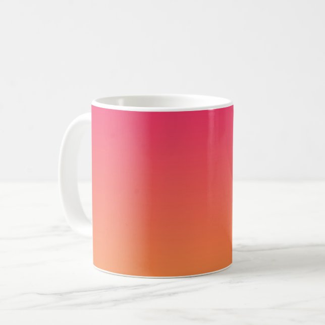 Pink and orange gradient coffee mug (Front Left)