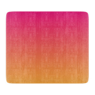 Pink and orange gradient cutting board