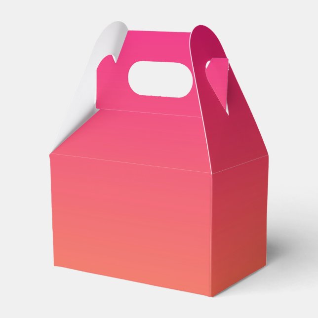 Pink and orange gradient favor box (Front Side)