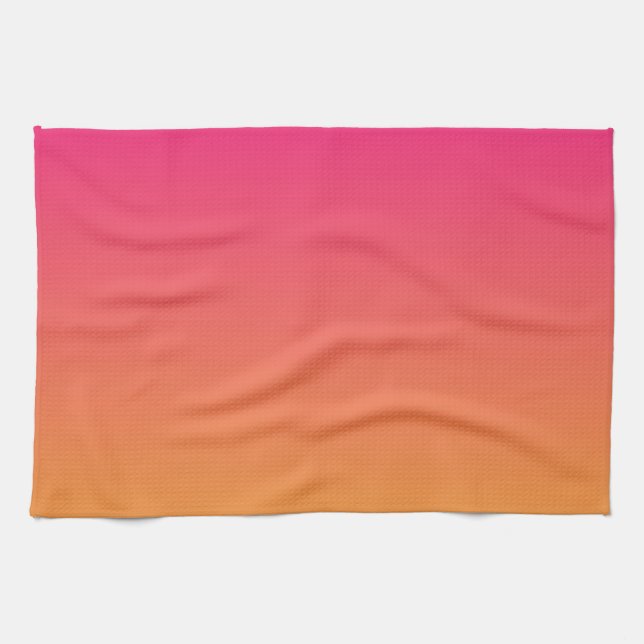 Pink and orange gradient kitchen towel (Horizontal)