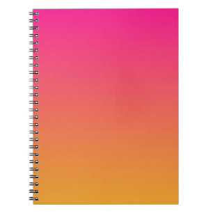 Pink and orange gradient notebook