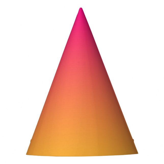 Pink and orange gradient party hat (Front)