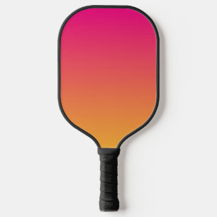 Pink and orange gradient pickleball paddle