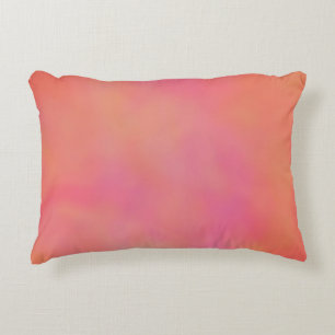 Pink and Orange Marrbled Cloud abstract Accent Pillow