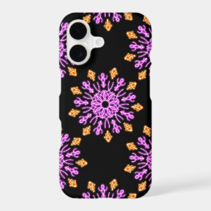 Pink and orange neon flower