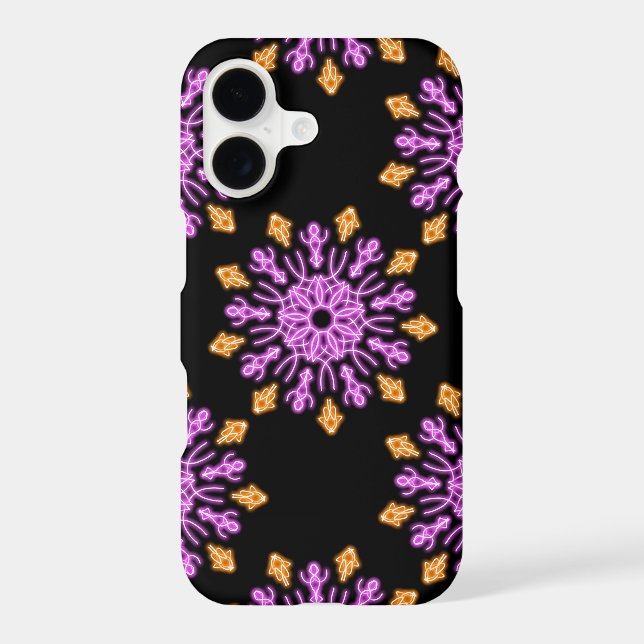 Pink and orange neon flower (Back)