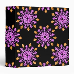 Pink and orange neon flower binder
