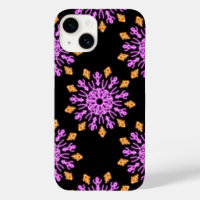 Pink and orange neon flower