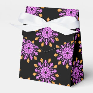 Pink and orange neon flower favor box