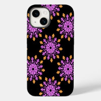 Pink and orange neon flower