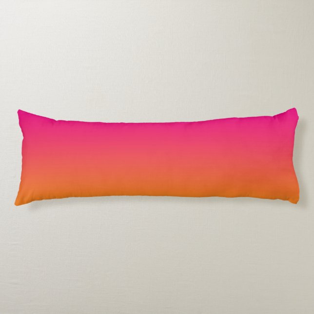 “Pink And Orange Ombre” Body Pillow (Front)