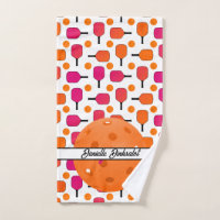 Pink and Orange Pickleball Paddles Personalized