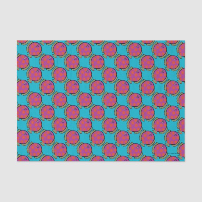 Pink and Orange Polka-Dot Fish Tissue Paper (Front)