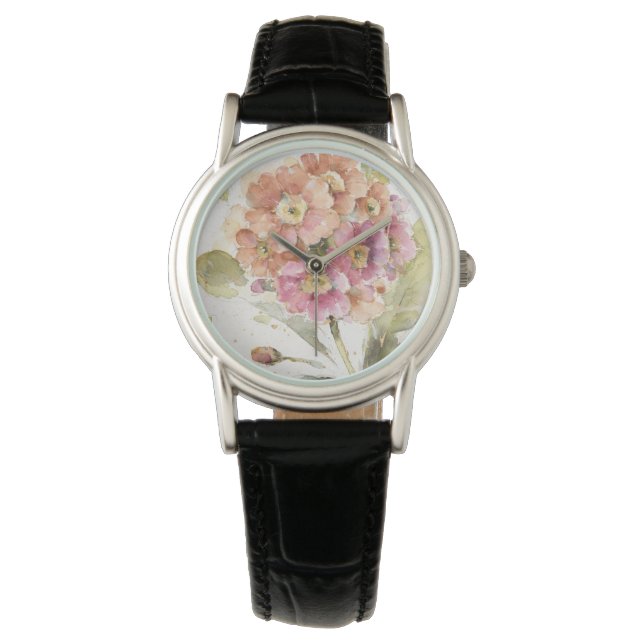 Pink and Orange Primrose Watch (Front)