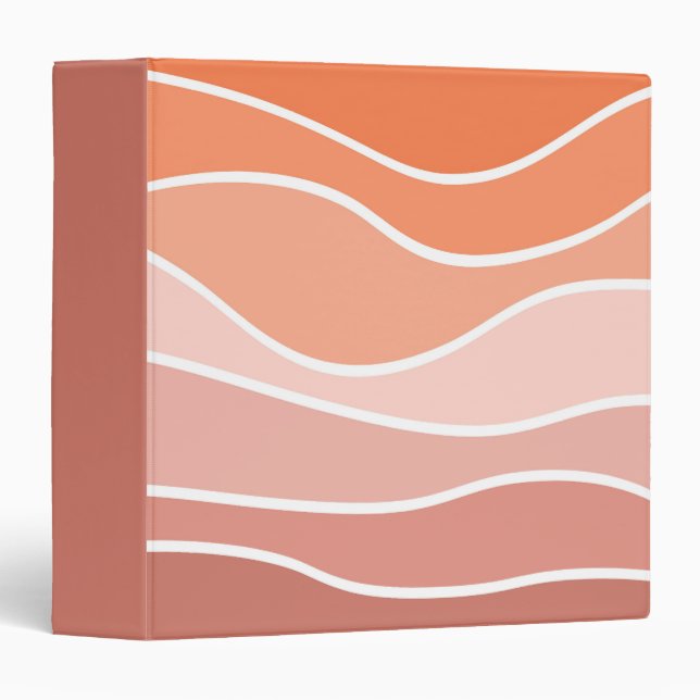 Pink and orange retro style waves binder (Front/Spine)
