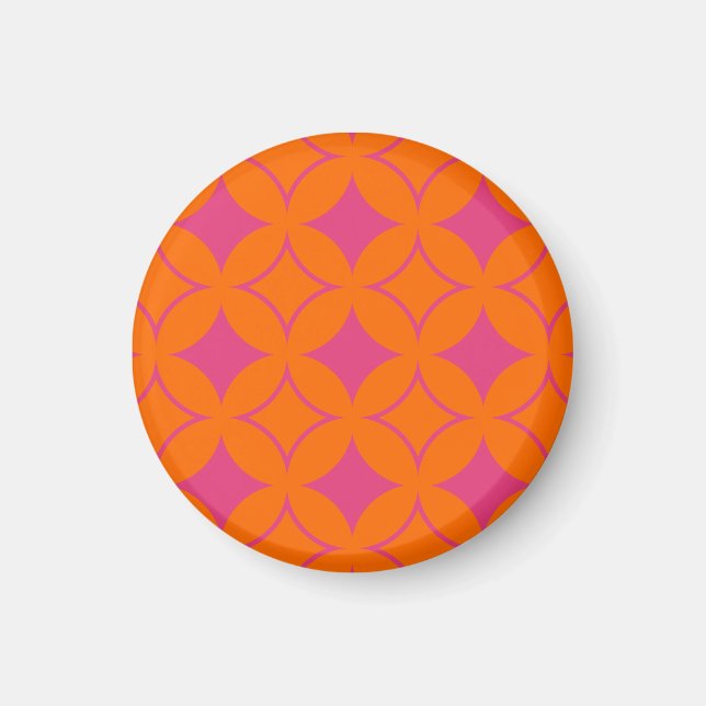 Pink and orange shippo magnet (Front)
