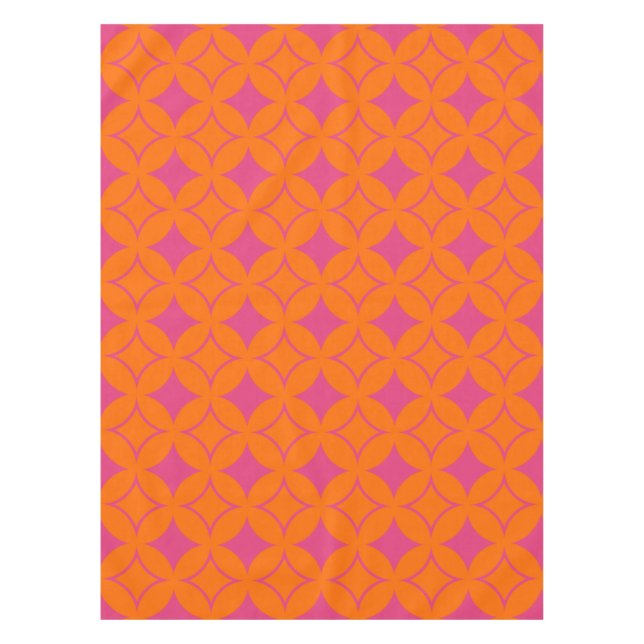 Pink and orange shippo tablecloth (Front)