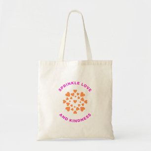 Pink and Orange Sprinkle Love and Kindness Tote